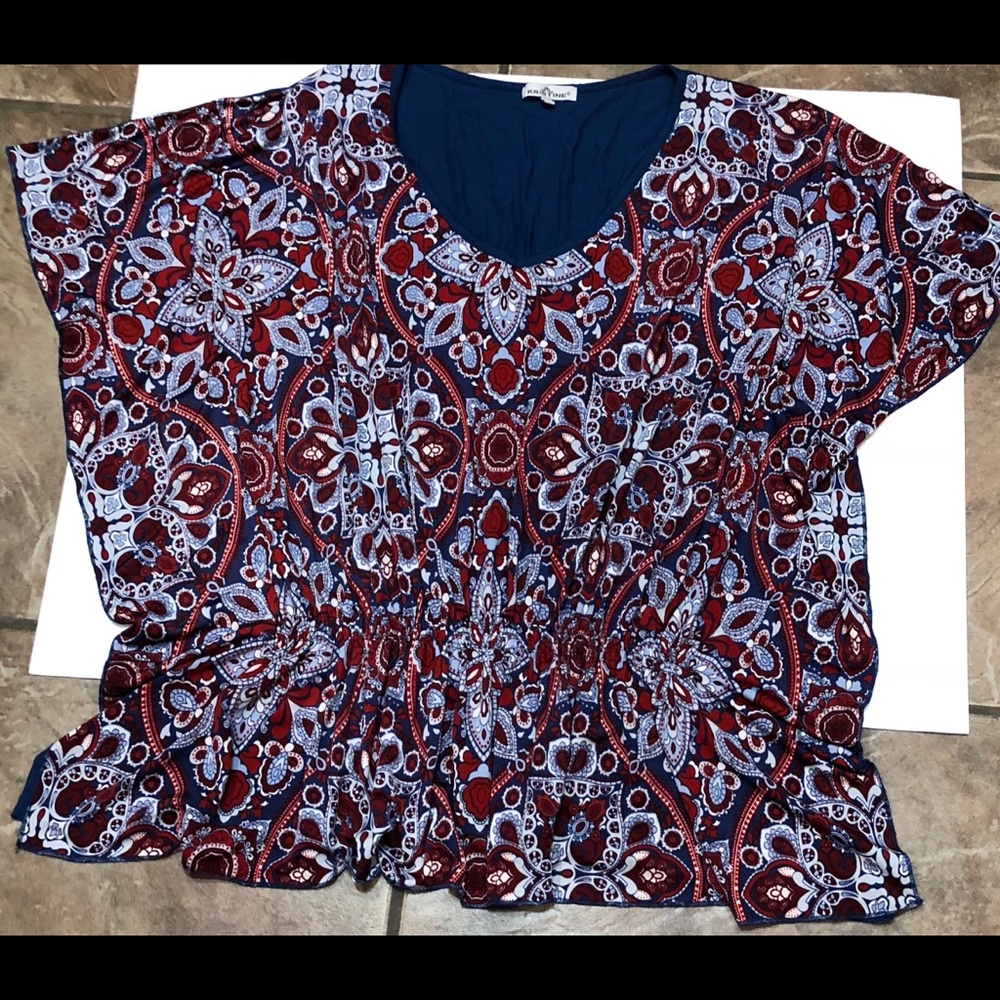 KRISTINE Butterfly Blouse Sz S/M